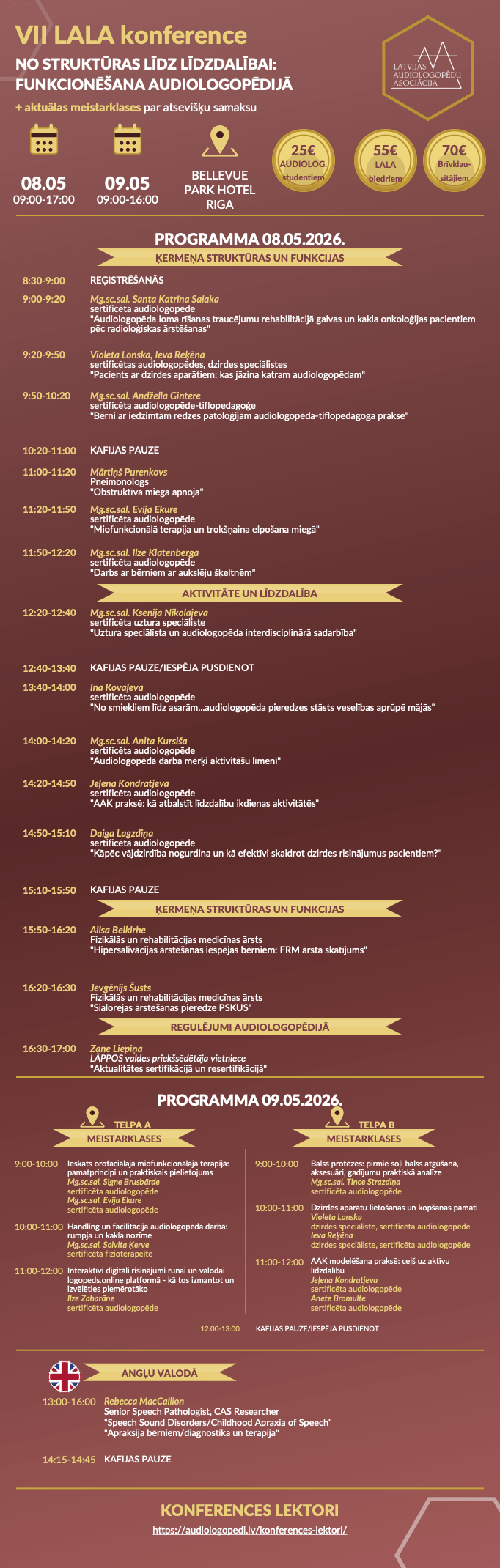 VII LALA konference programma 08.05.2026 un 09.05.2026